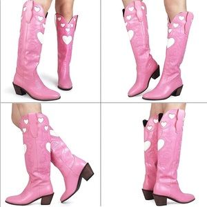 Pink cowgirl boots. Size 7 (RUNS BIG)